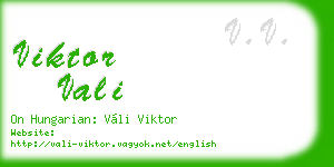 viktor vali business card
